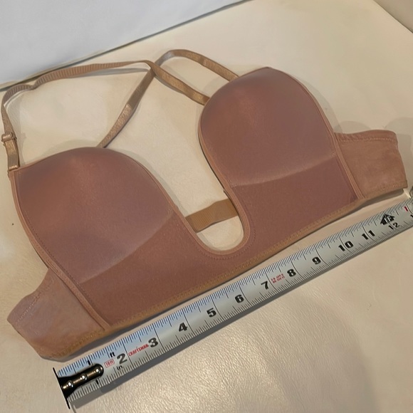 NWT 38A/B 36A/B EVENT deep U plunge cleavage bra racer multiway low back 1/2 cup - Picture 5 of 13